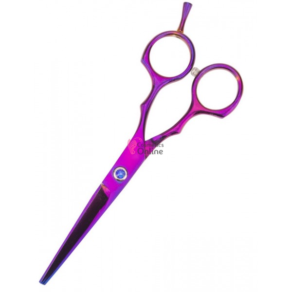 Foarfeca de coafor pentru Tuns Indigo Curcubeu de 5,5 uz Profesional Cod 01180, usor zgariata